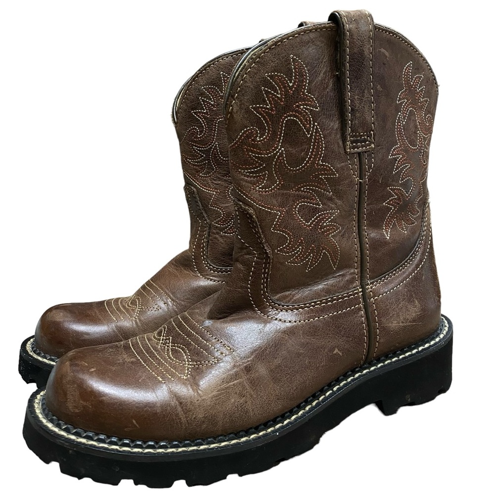 Ariat FatBaby Brown Leather Boots Size 7